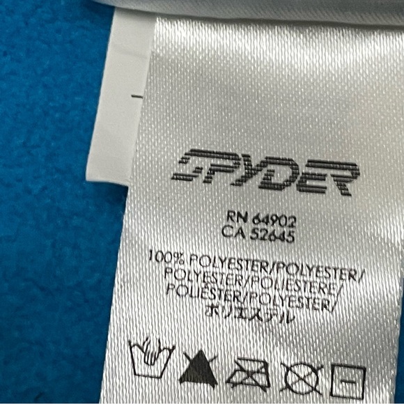 Spyder Women’s Blue Quilted Core Sweater Jacket Zip Up Front Size M - Picture 10 of 11